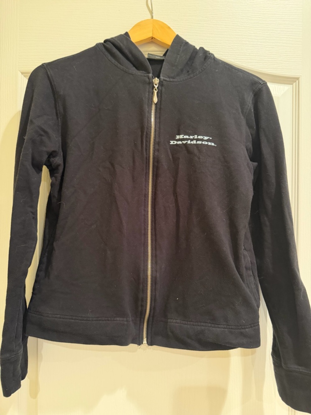 Harley-Davidson Kids Black Full-Zip Hoodie with Chest Logo